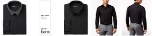 Bar III Men's Interchangeable Collar Slim Fit Black Night Sky Print Dress Shirt, Created for Macy's